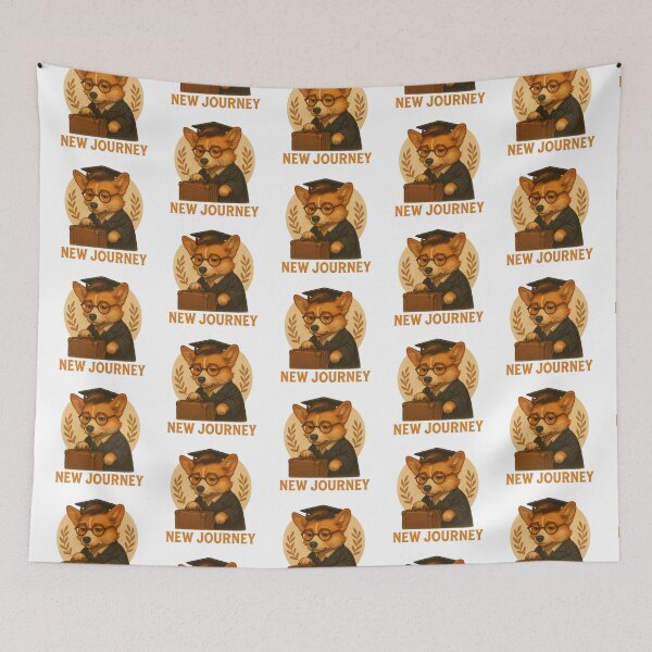 Item preview, New Journey Corgi – Graduation Gift for Class of 2025 designed and sold by 奇0904.