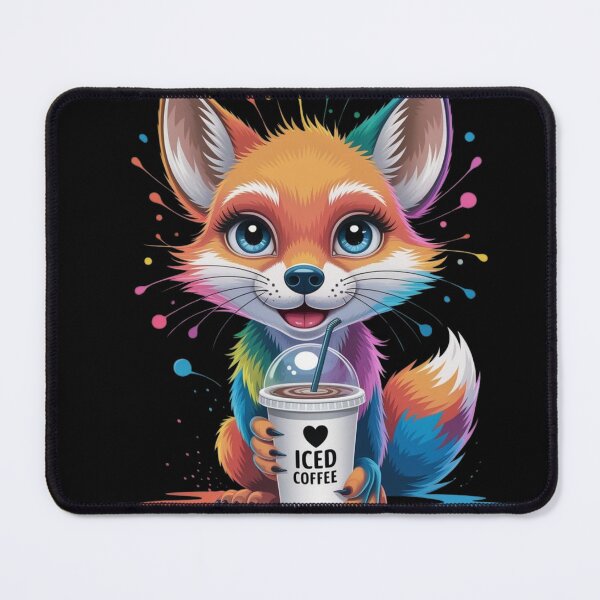 Item preview, Iced Coffee Cute colorful fox designed and sold by Marti’s Shop Corner.