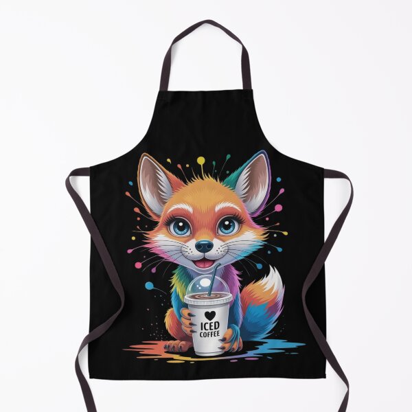 Item preview, Iced Coffee Cute colorful fox designed and sold by Kero Kun Designs Shop.