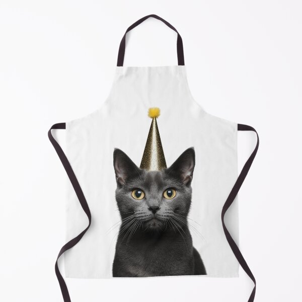 Item preview, Cute Russian Blue Cat with Party Hat Birthday Celebration designed and sold by LazyOwlStore.