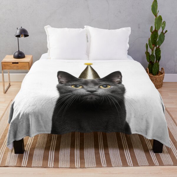 Item preview, Cute Russian Blue Cat with Party Hat Birthday Celebration designed and sold by LazyOwlStore.