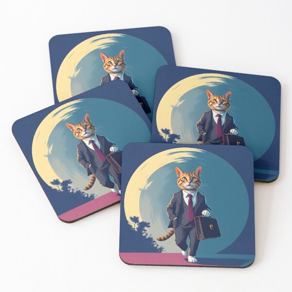 Item preview, Cat Back From Work designed and sold by Icon Planet Art • Surrealist Realism Apparel & Homeware • Sam Blagburn.