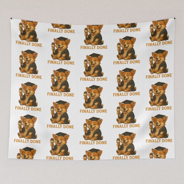 Item preview, Finally Done Corgi – Funny Graduation Gift for Dog Lovers designed and sold by 奇0904.