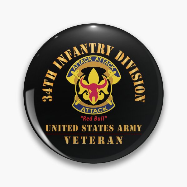 Item preview, Army - DUI - 34th Infantry Division - Red Bull - US Army Veteran X 300 designed and sold by Military Insignia Products.