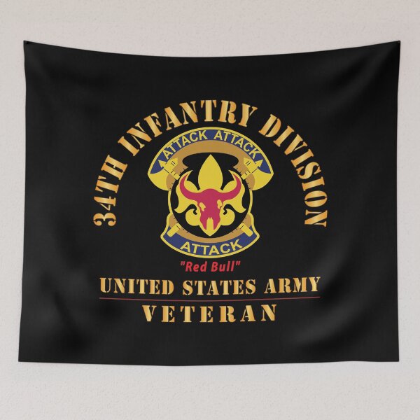 Item preview, Army - DUI - 34th Infantry Division - Red Bull - US Army Veteran X 300 designed and sold by Military Insignia Products.