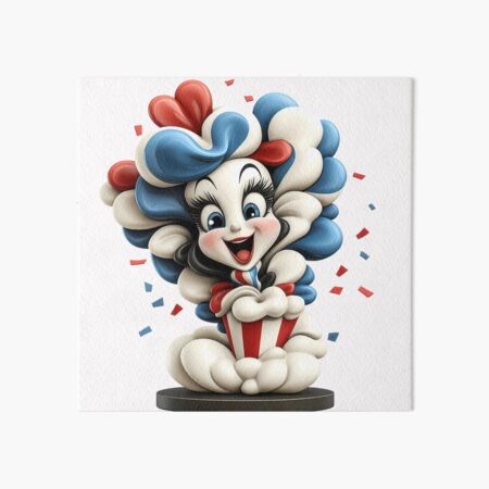 Item preview, Popcorn Lady: Retro Fun 3D Pop Art designed and sold by ChenEngEng.