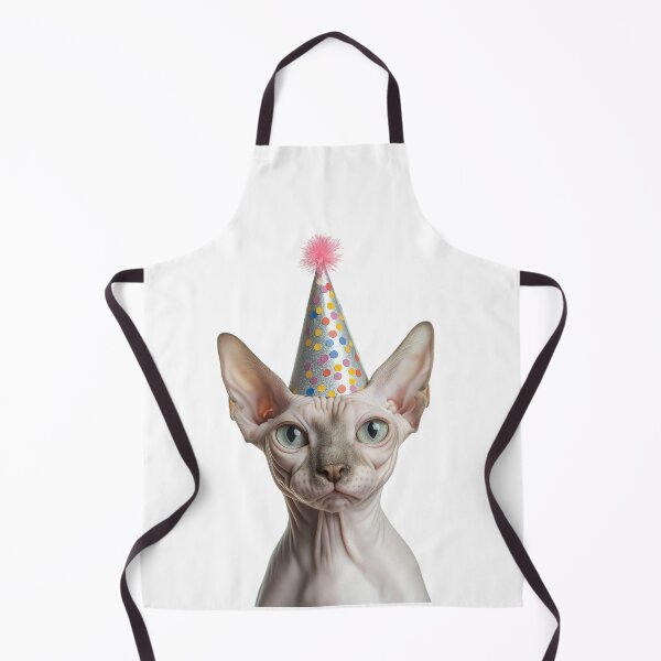 Item preview, Cute Sphynx Cat with Party Hat Birthday Celebration designed and sold by LazyOwlStore.