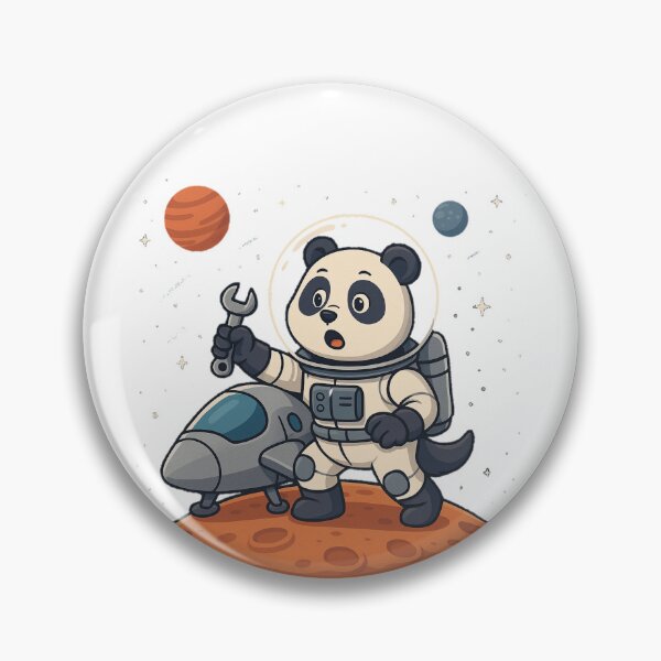 Item preview, Panda aventurero reparando una nave espacial: Misión de reparación cósmica designed and sold by B-M-Store.