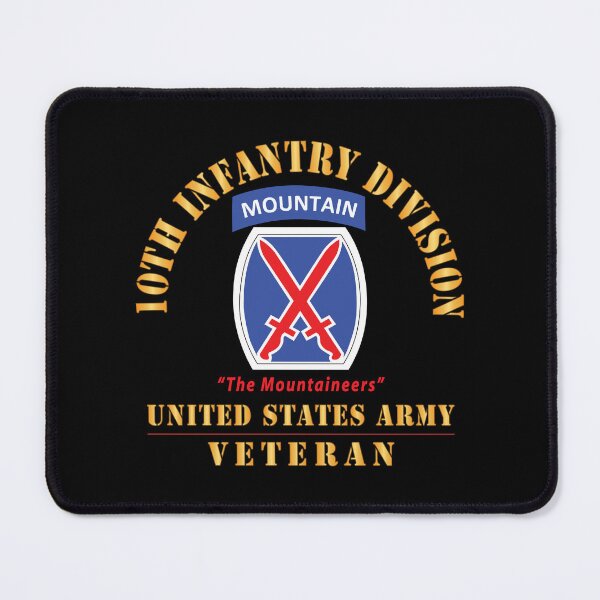 Item preview, Army - DUI - 10th Infantry Division - The Mountaineers - US Army Veteran X 300 designed and sold by Military Insignia Products.