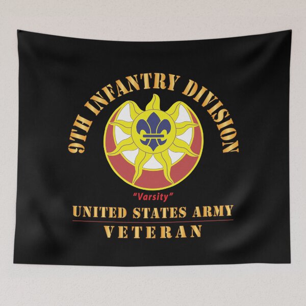 Item preview, Army - DUI - 9th Infantry Division - Varsity - US Army Veteran X 300 designed and sold by Military Insignia Products.