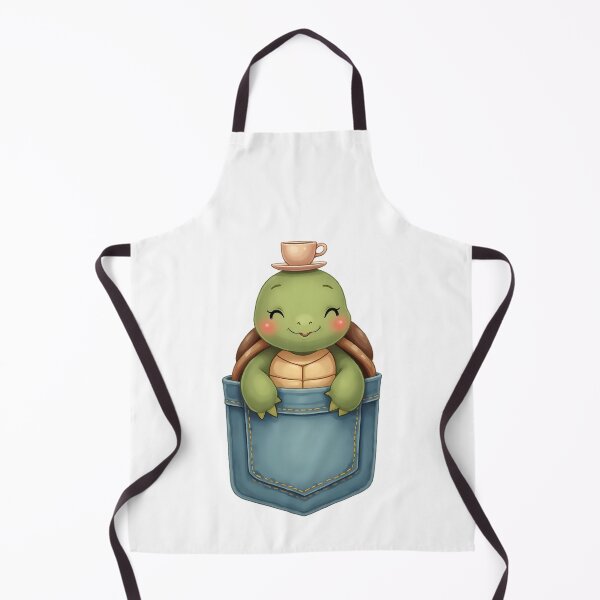 Item preview, Pocket Turtle with Tea Cup | Cute Cozy Reptile Design designed and sold by ArtbotsGallery.