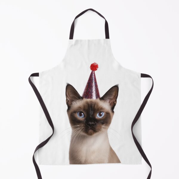 Item preview, Cute Tonkinese Cat with Party Hat Birthday Celebration designed and sold by LazyOwlStore.