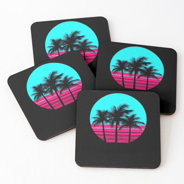 Item preview, Retro Neon Palm Sunset Aesthetic Vaporwave Design designed and sold by Retrocranio.