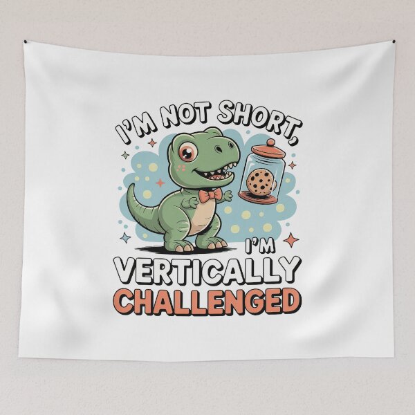 Item preview, Quirky Slogan, im not short im im vertically challenged designed and sold by graphic-genie.