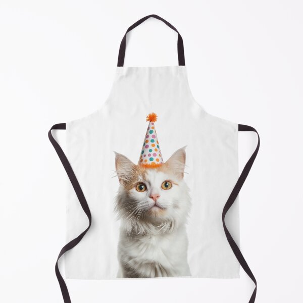 Item preview, Cute Turkish Van Cat with Party Hat Birthday Celebration designed and sold by LazyOwlStore.