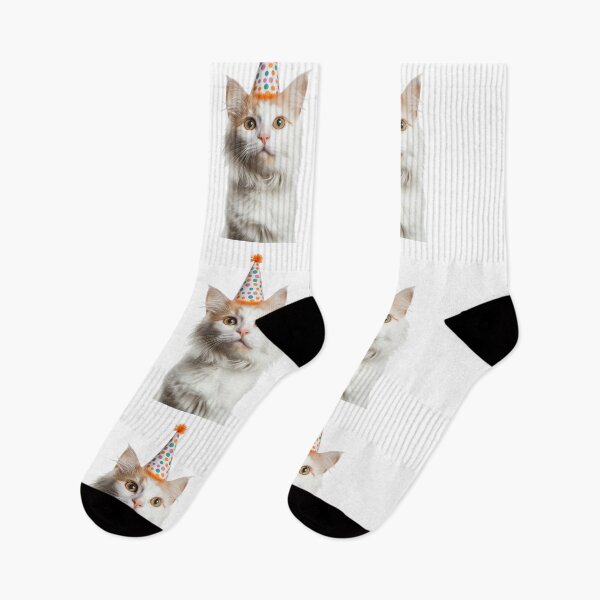 Item preview, Cute Turkish Van Cat with Party Hat Birthday Celebration designed and sold by LazyOwlStore.