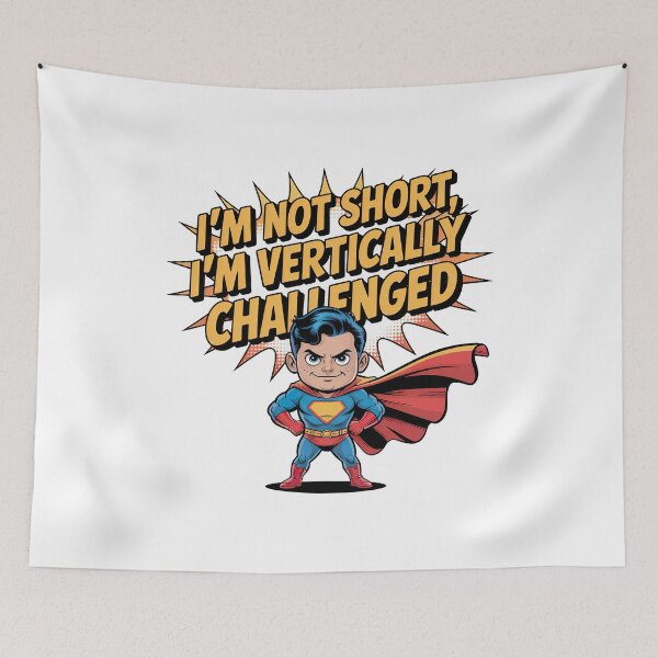 Item preview, Quirky Slogan, im not short im vertically challenged designed and sold by graphic-genie.