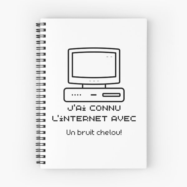 Aperçu de l'œuvre Internet 56k – Le bruit chelou de notre jeunesse (Black) créée et vendue par NostalgikShow.
