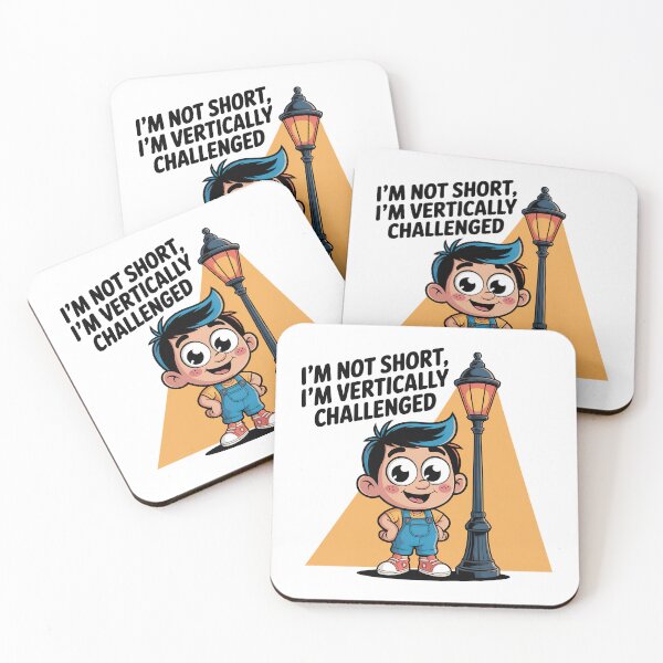 Item preview, Quirky Slogan, im not short im vertically challenged designed and sold by graphic-genie.