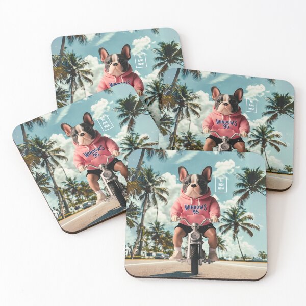 Item preview, [ME] French Bulldog Moto Rider (in Miami) designed and sold by S9View.