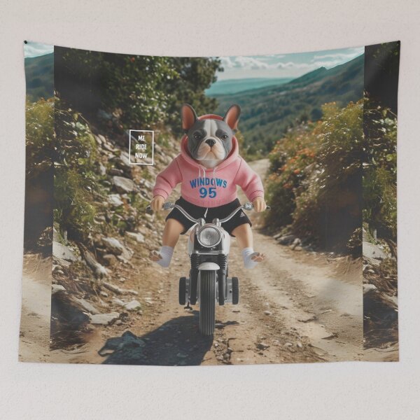 Item preview, [ME] French Bulldog Moto Rider (Wilderness Adventurei) designed and sold by S9View.