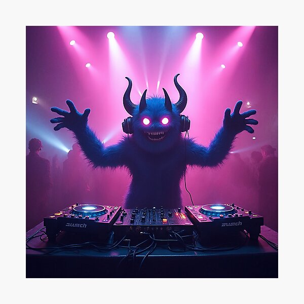 Item preview, Monster DJ Party | Scary Rave Night designed and sold by NovaProArt.