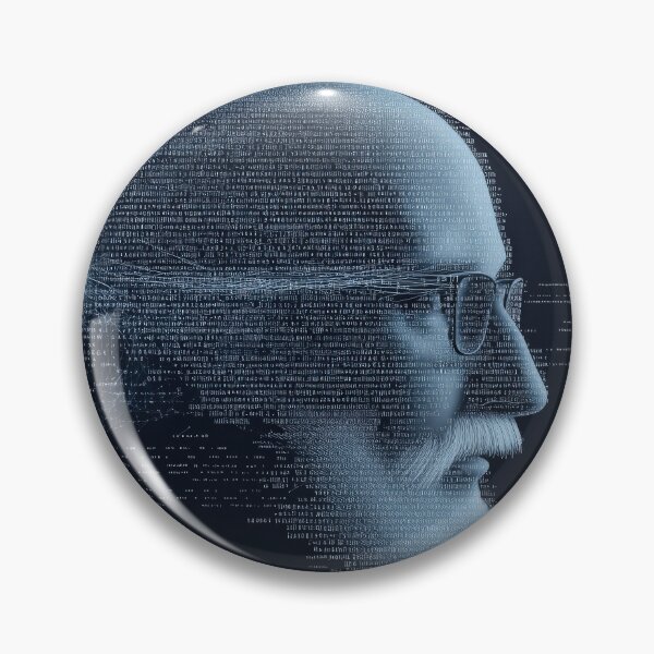 Item preview, Digital Wisdom Portrait of Bearded Man in Code and Data designed and sold by Retrocranio.