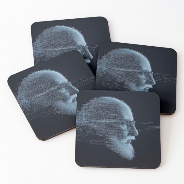 Item preview, Digital Wisdom Portrait of Bearded Man in Code and Data designed and sold by Retrocranio.