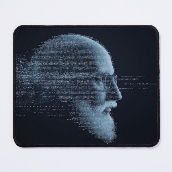 Item preview, Digital Wisdom Portrait of Bearded Man in Code and Data designed and sold by Retrocranio.