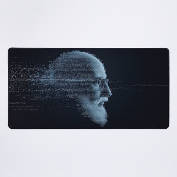 Item preview, Digital Wisdom Portrait of Bearded Man in Code and Data designed and sold by Retrocranio.