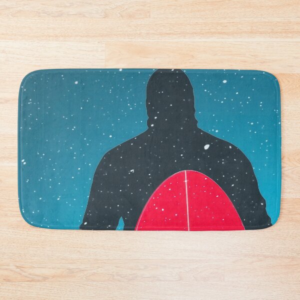 Item preview, Surfer Silhouette with Red Board Under Starry Sky designed and sold by Retrocranio.