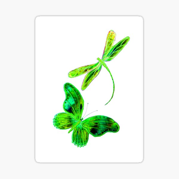 Nature's Wings - Butterfly and Dragonfly Sticker