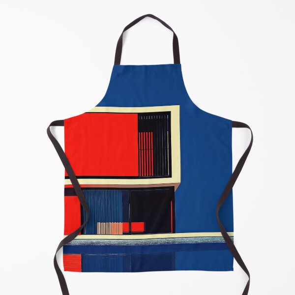 Item preview, Bold Modernist House with Red Panels and Blue Sky designed and sold by Retrocranio.