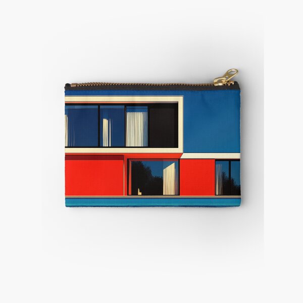 Item preview, Sleek Modernist Villa with Red Panels and Glass Reflections designed and sold by Retrocranio.