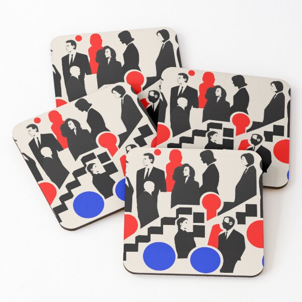 Item preview, Abstract Corporate Figures with Red and Blue Circles designed and sold by Retrocranio.