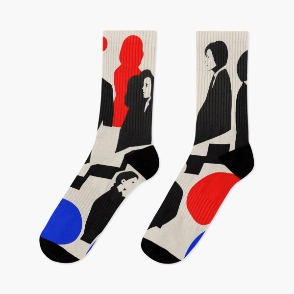 Item preview, Abstract Corporate Figures with Red and Blue Circles designed and sold by Retrocranio.