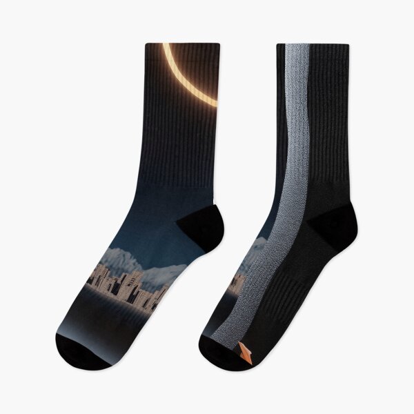 Item preview, Surreal Eclipse Gateway Overlooking City and Mountains designed and sold by Retrocranio.