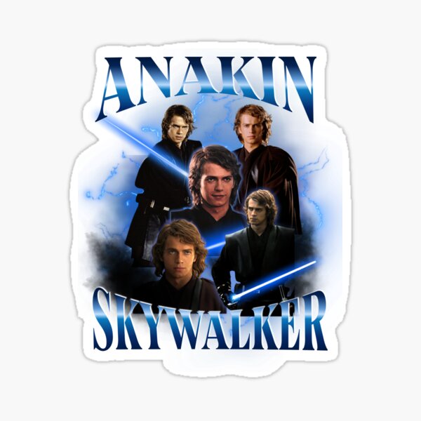 Vista previa del artículo con la obra «Collage retro de Anakin Skywalker Jedi», diseñado y vendido por LittleTatooine.