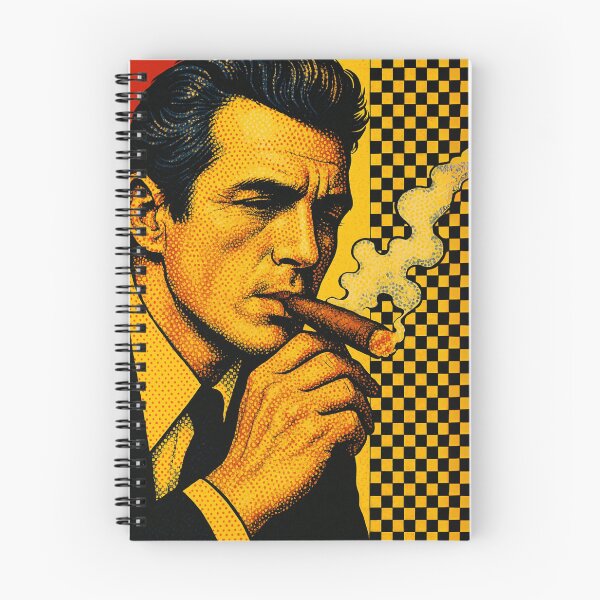 Item preview, Pop Art Cigar Man | Retro Bold Halftone Portrait in Yellow, Red & Black designed and sold by American Steel.