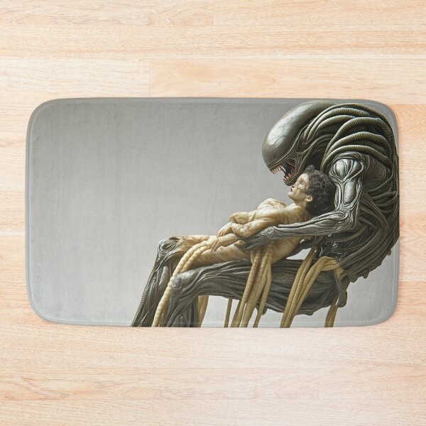 Item preview, Surreal Alien Embrace with Biomechanical Tentacles Futuristic michelangelo pieta designed and sold by Retrocranio.