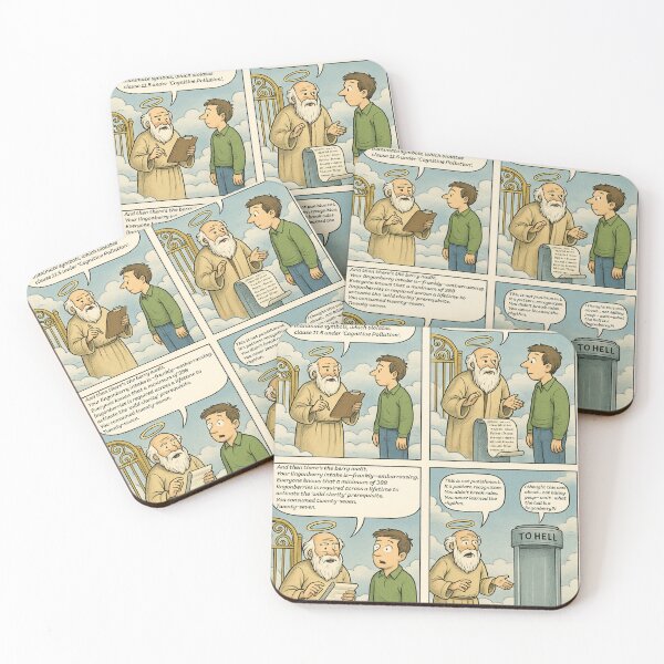 Item preview, Lingonberry Audit – Absurd Heaven Cartoon about Afterlife Bureaucracy designed and sold by CrumblyStudio.