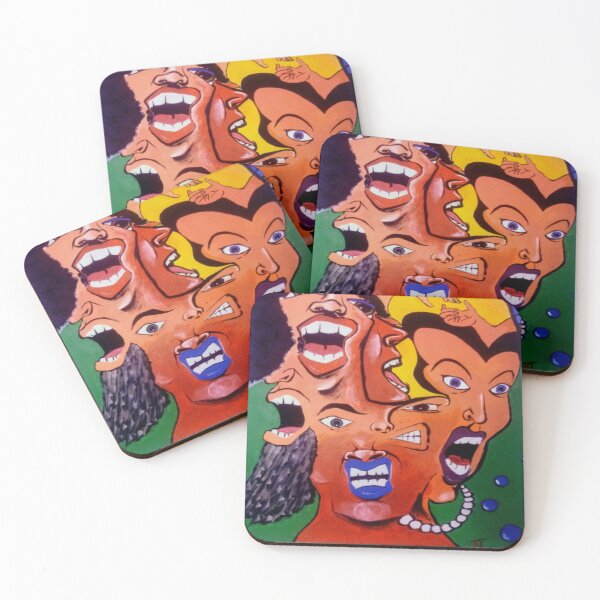 Item preview, Colorful dissociative faces combined in one face designed and sold by TobachsArt.
