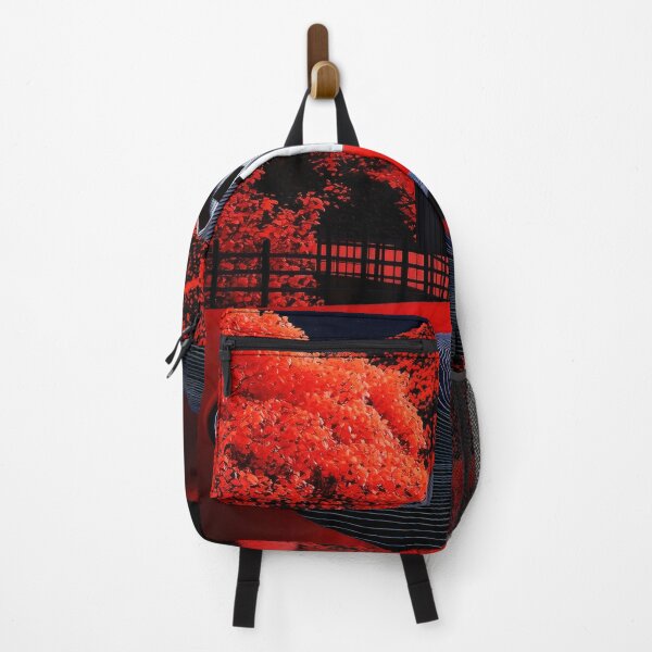 Item preview, Neon River Path to House in Red Forest Nightscape designed and sold by Retrocranio.