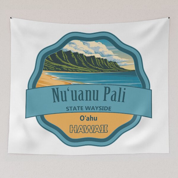 Item preview, Nuʻuanu Pali State Wayside, Oʻahu Island, Hawaii designed and sold by Wanderful-roads.