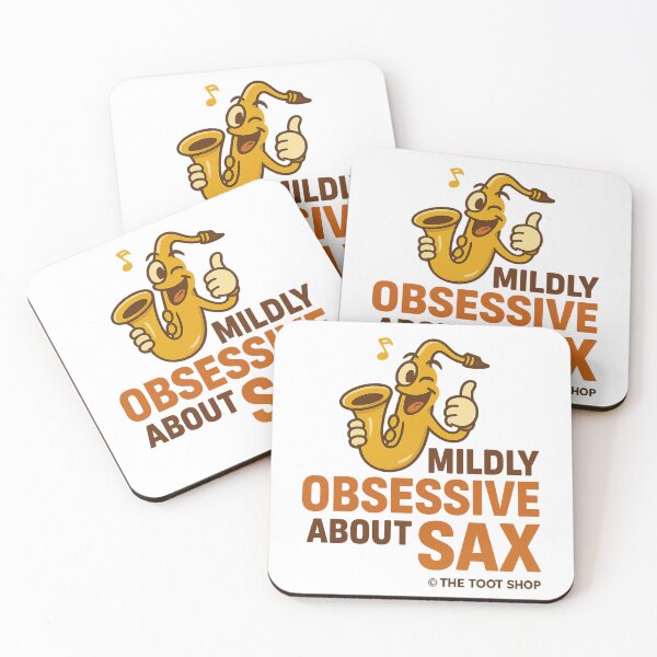 Item preview, Mildly Obsessed with Sax – Funny Cartoon Saxophone Design  designed and sold by TheTootShop.