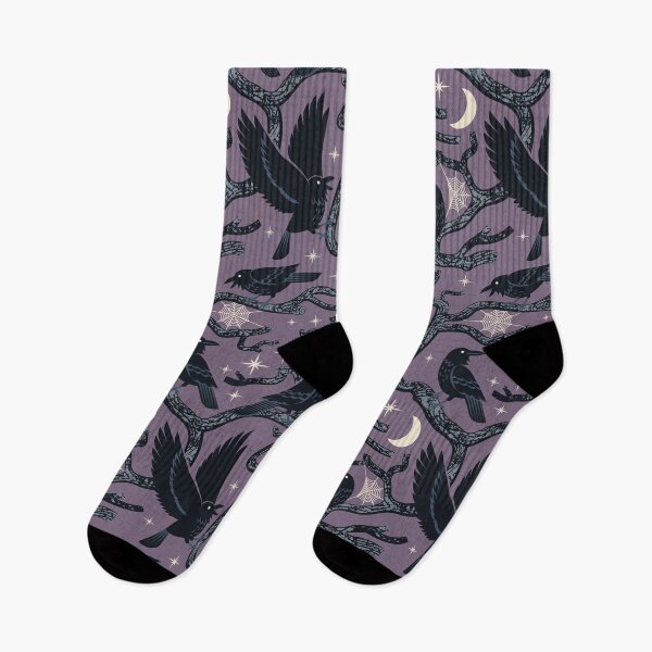 Item preview, Raven Roost - Grey Purple designed and sold by appleyards.