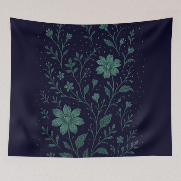 Item preview, Midnight Secret Garden – Glowing Floral Vintage Pattern designed and sold by HAFIZ-DP.