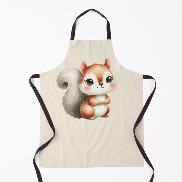 Item preview, Cute squirrel with bushy tail, baby squirrel illustration, cute animal cartoon animal lover, squirrel with big eyes and pink cheeks, adorable forest animal, nursery gift idea designed and sold by Connys Colorful World.
