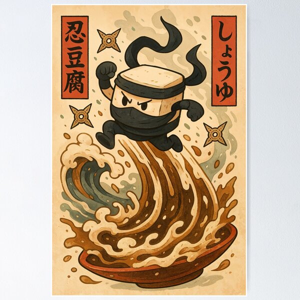 Item preview, Ninja Tofu: Soy Sauce Surge designed and sold by SuperNovaDesigns.