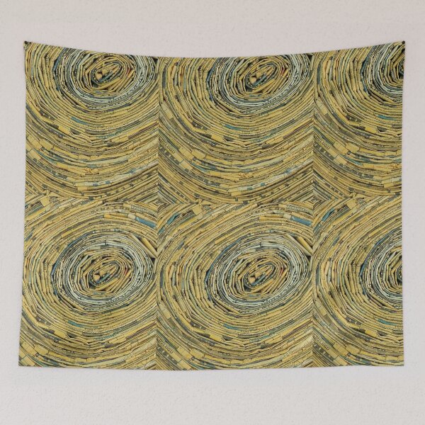Item preview, Cut Wood Pattern Made Of Vintage Newspapers III designed and sold by Irina Sztukowski.